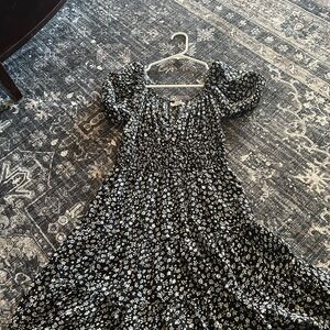 Black and White Floral Dress